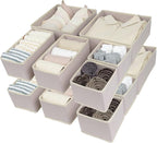 12 Pack Drawer Organizer Clothes, Foldable Fabric Dresser Organizer Closet - Image 3