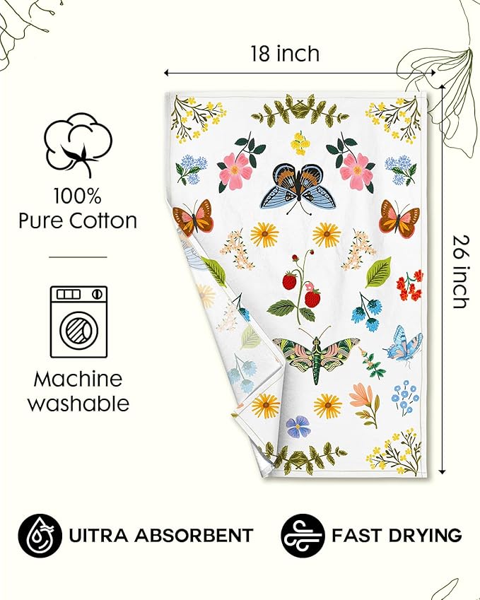 Flour Sack Kitchen Towels Set of 2-18x26 Cotton Dish Towels - Image 5