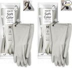 Myungjin 2 Pairs Reusable Waterproof Non-Slip Honeycomb Grip Latex Rubber Gloves by Myungjin