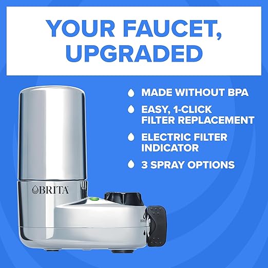 Brita Faucet Mount Water Filter System, No-Wait Filtration, Easy Install - Image 3