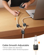 MRGLAS 10-Pack Magnetic Cable Management Cord Organizer, Cable Holder Clips - Image 3