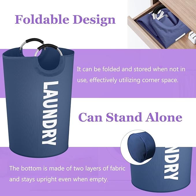 125L Collapsible Laundry Basket - Image 9