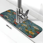 Flowers Kitchen sink faucet pad, strong water absorption, anti slip, very by Unknown
