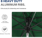 ABCCANOPY 10FT Durable Solar Led Patio Umbrellas with 32LED Lights (Green) - Image 6