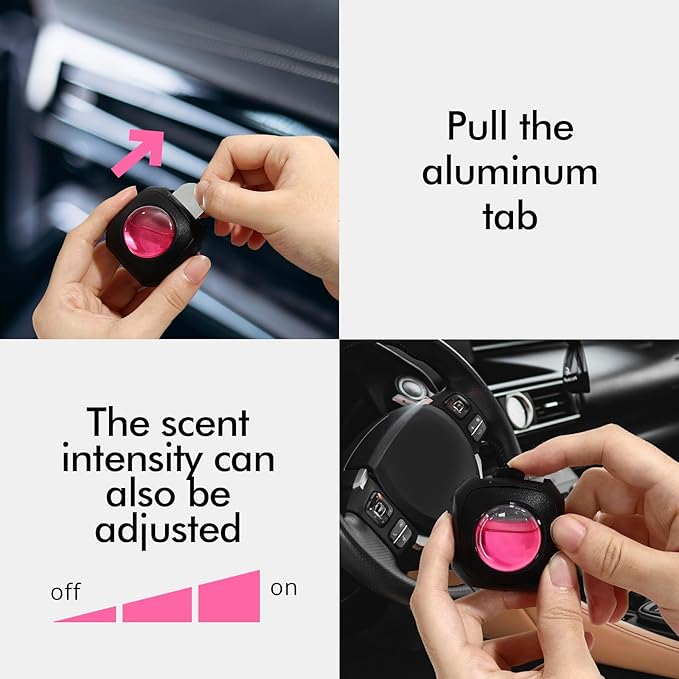 Car Air Fresheners, Peach Berry, 4ml Each, Car Air Freshener vent clips - Image 4