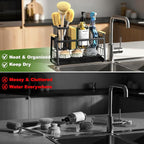 Housolution Sponge Holder for Kitchen Sink, 2-Tier Sink Caddy Organizer - Image 7