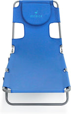 Ostrich Beach Lounge Chair, Folding & Reclining Outdoor Chaise Lounger, Blue - Portable Adjustable Recliner Chair for Lawn, Pool, Patio, Garden, and Yard - Image 8