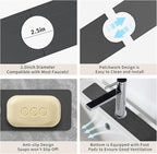 Stone Faucet Mat for Kitchen Sink, Diatomite Fast Drying Absorb Moisture Tray - Image 4