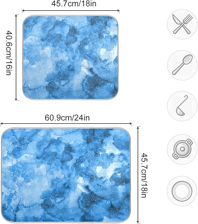 Absorbent Dish Drying Mat for Kitchen Counter - Image 3