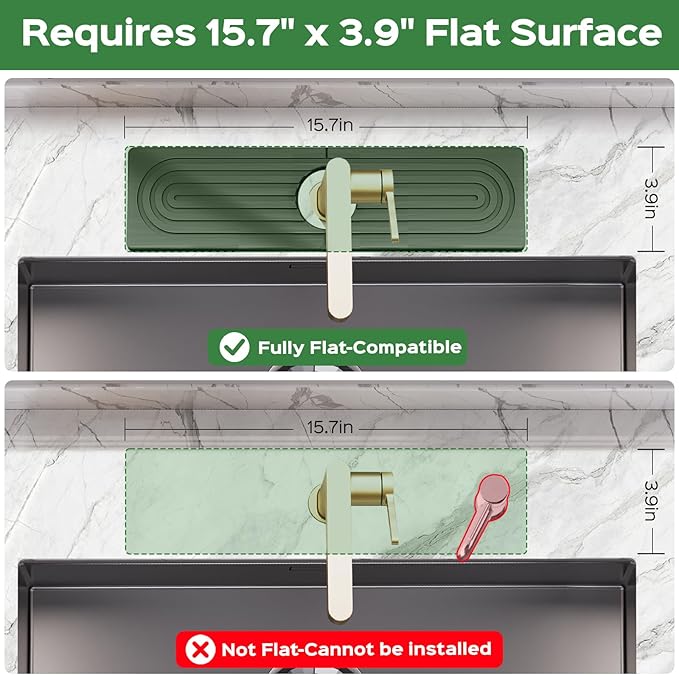 16 Inch Stone Faucet Mat for Kitchen Sink Splash Guard - Image 5