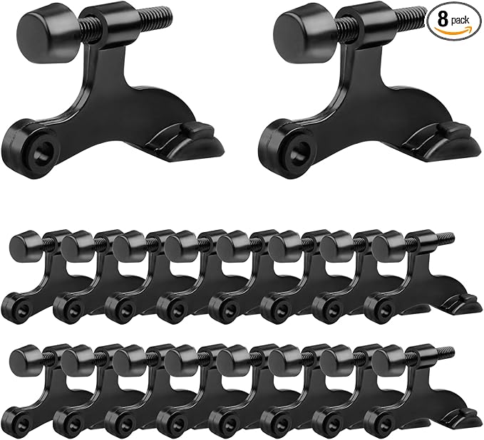 OBTANIM 16 Pack Hinge Pin Door Stopper Heavy Duty Metal Adjustable Door Stops by OBTANIM