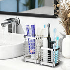 MYITYARD Toothbrush Holder for Bathroom, Stainless Steel Ventilated Electric - Image 6