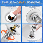 Sink Stopper Hair Catcher, Pop-up Sink Drain Strainer - Image 7