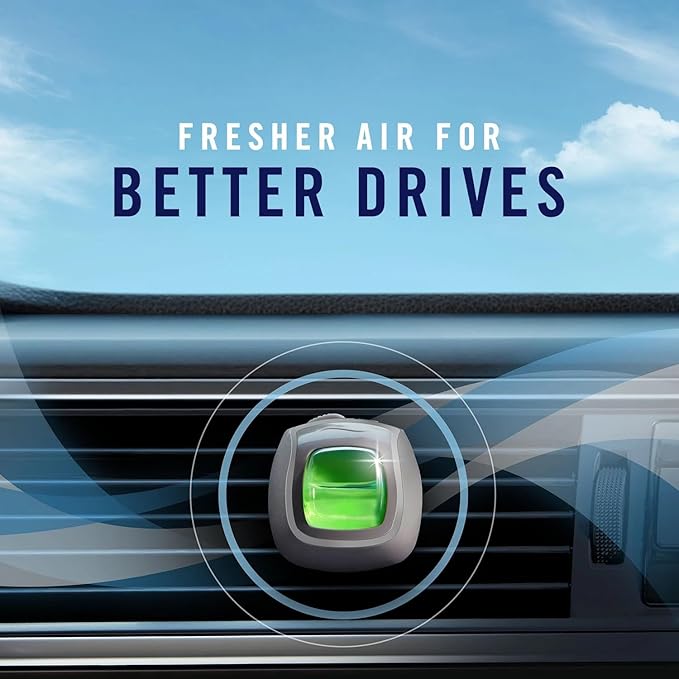 Febreze Vent Clip Car Air Freshener, Odor Eliminator, Auto Noir Scent, 4 Clips - Image 4
