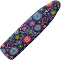 Boho Mandala Flower Print Ironing Board Cover Protector, Elastic Ironing Board by Wanzuoeng