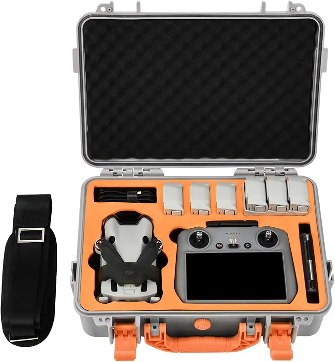 Hard Case for DJI Mini 4 Pro: IP67 Waterproof Carrying Cases for Mini 4/3 Pro/3 by YETEETH