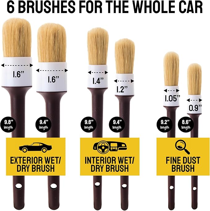 Boar Hair Detailing Brush Set - Image 3