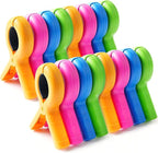 16 Pcs Beach Towel Clips for Beach Chairs, Towel Holder for Beach Chair Pool by Dreecy
