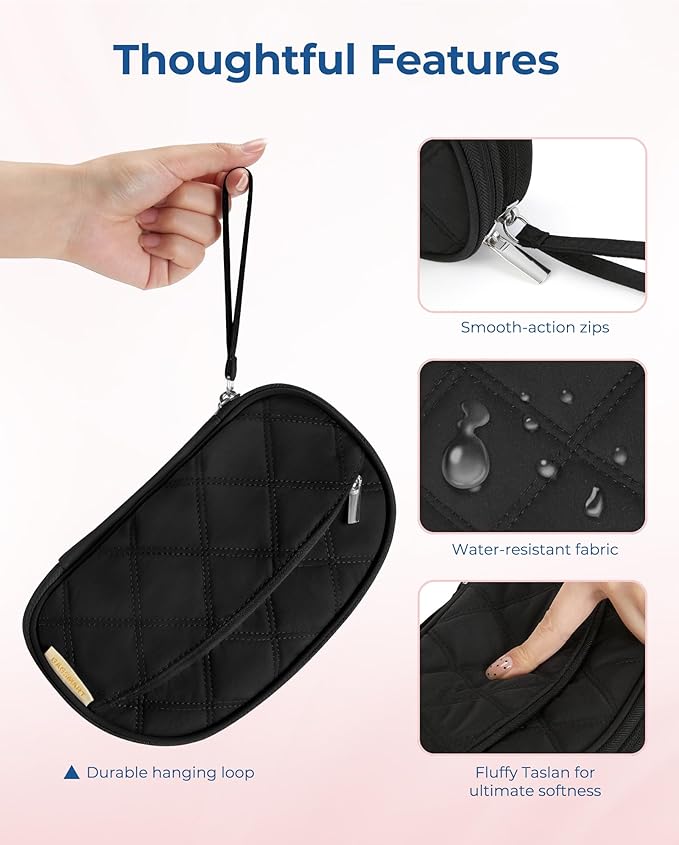 BAGSMART Travel Cord Organizer Electronics Case, Double Layers Puffer Cable - Image 5