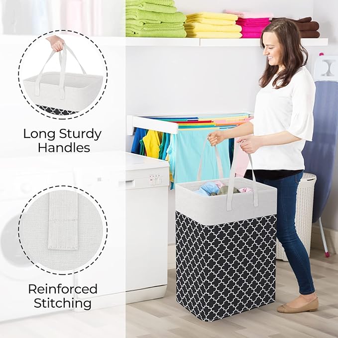 StorageRight Laundry Basket Hamper Large Collapsible Laundry Hamper - Image 4