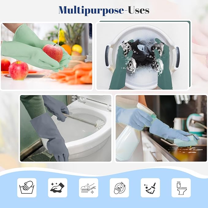 Rubber Kitchen Dishwashing Gloves - Image 6