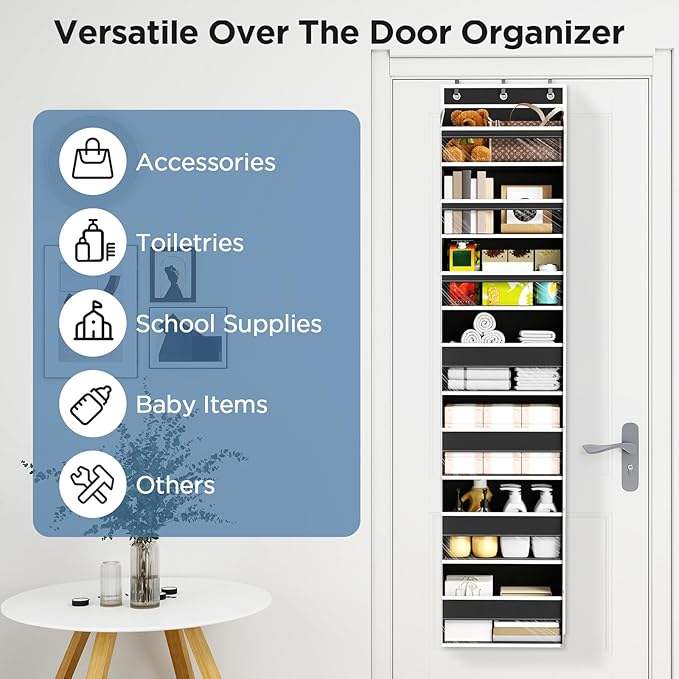 Over The Door Organizer, 7 Tier Door Hanging Organizers - Image 9