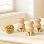4 Pack Bamboo Dish Brush, Dish Scrubber Brush - Image 7