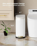 CEROELDA White Bathroom Trash Can - Image 2