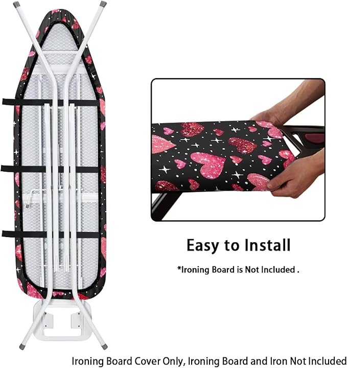 Red Hearts Ironing Board Cover - Image 4