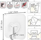 DGYB 20 Pcs Clear Adhesive Hooks - Image 6