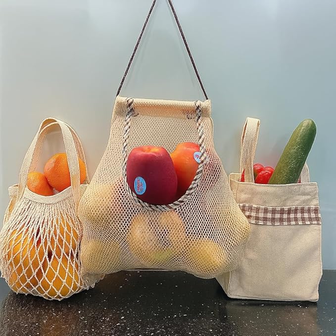 Durable Reusable Hanging Storage Mesh Bags - Image 4