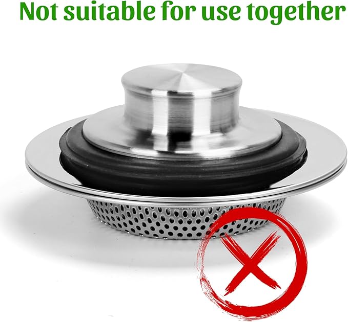 2PCS - Windran Kitchen Sink Drain Strainer, Upgraded Double-Layer Safe Design - Image 4
