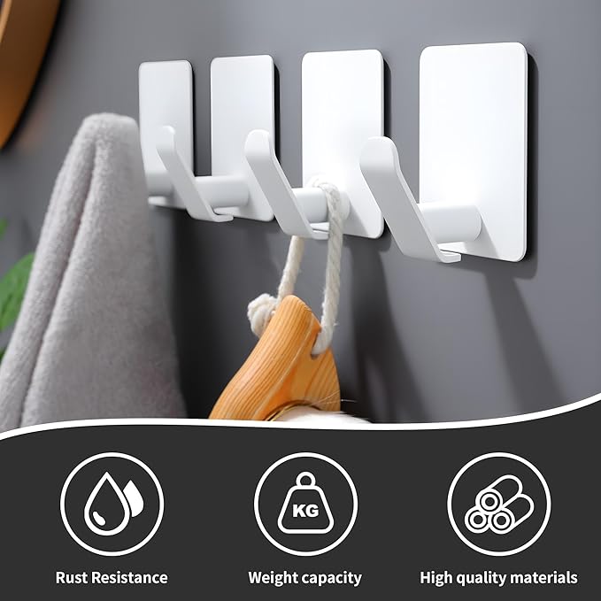 DELITON Adhesive Hooks 4 Pack - Image 2