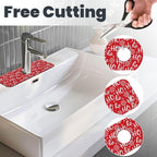 Christmas Snowflake Ho Red Buffalo Plaid Kitchen Sink Splash Guard Faucet Mat 1 - Image 3