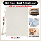 Canvas Laundry Bag with shoulder Strap 24"W x 29"H, Large Drawstring Dirty - Image 2