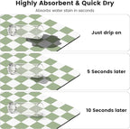 17" x 32" Checkered Dish Drying Mat - Image 5