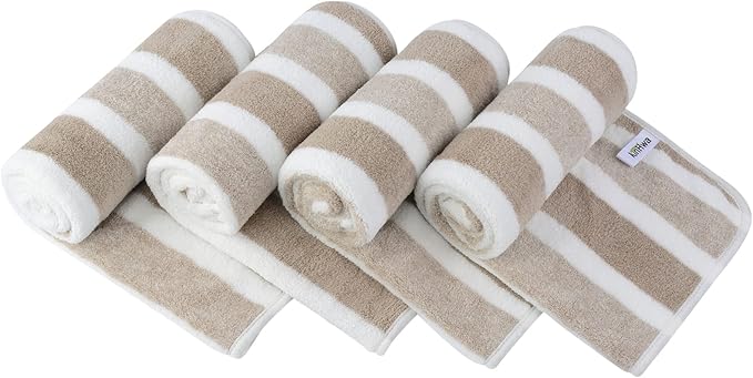 KinHwa Microfiber Hand Towels for Bathroom Soft and Absorbent Face Towels Brown by KinHwa