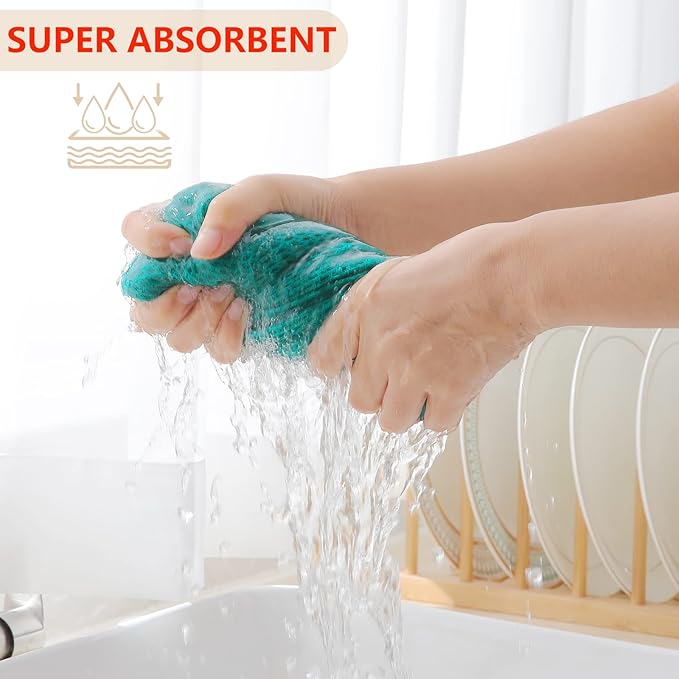 Homaxy 100% Cotton Waffle Weave Kitchen Dish Towels, Ultra Soft Absorbent Quick - Image 3