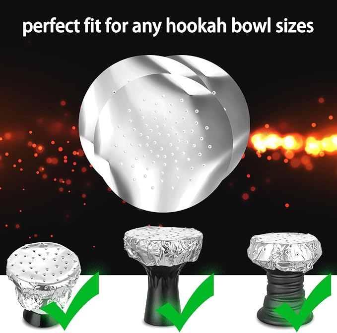 100 PCS Hookah Foil Pre Punched Shisha Aluminum Foil - Image 4