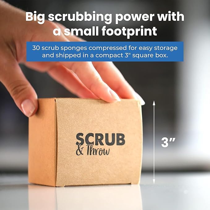 Scrub & Throw Scrub Sponges, Eco-Friendly, All-Purpose Household Natural Loofah - Image 4