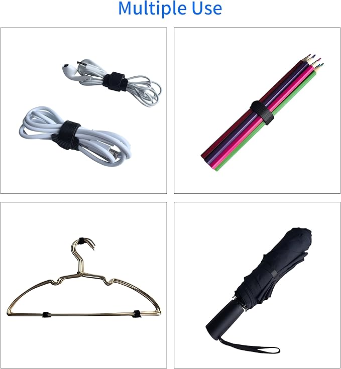 200 PCS 6 Inches Black Reusable Cable Ties, Adjustable Cord Straps, Cable - Image 4