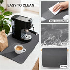 Coffee Bar Mat Absorbent Hide Stain Rubber Backed Dish Drying Mat - Image 4