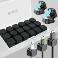 18 Pack Cord Organizer Holder, Magnetic Cable Clips Management, Easy Adhesive by Unknown