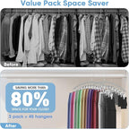 3 Pack Legging Organizer for Closet Hanging, Pants Hangers - Image 2