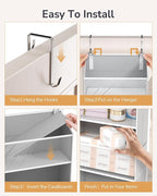 ULG Clear Over The Door Organizer 5-Tier Hanging Storage - Image 7