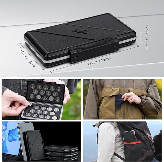 JJC CR1632/CR1620/CR1616 Battery Storage Case, Moisture-proof & Anti-shock & - Image 3