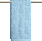 Artoid Mode 1 Pc Light Blue 3D Rabbit Jacquard Easter Hand Towels by ArtoidMode