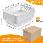 Gladify Aluminum Foil Pans 9x13 Disposable Baking Pans 30 Pack Heavy Duty Half - Image 2