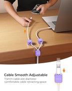 MRGLAS 10-Pack Magnetic Cable Management Cord Organizer, Cable Holder Clips - Image 3