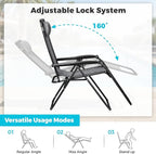 Homall Zero Gravity Chair Patio Folding Lawn Outdoor Lounge Reclining Chair with Cup Holder Pillows for Poolside Backyard and Beach Set of 4 Double Grey - Image 6